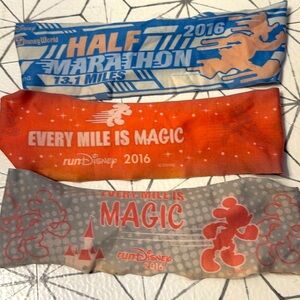 RunDisney headbands from past races
